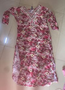 Floral Print Ethnic Kurta