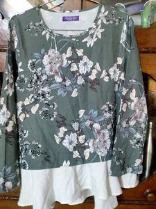 Floral Print Layered Top
