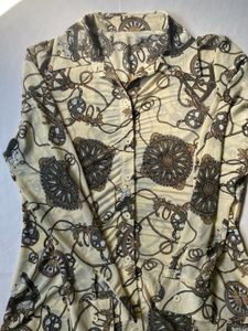 Patterned Button-Down Shirt