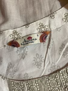 White Printed Kurta