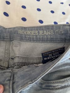Rookies distressed straight fit jeans