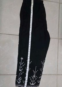 Global Desi Embroidered Black 3/4th pants