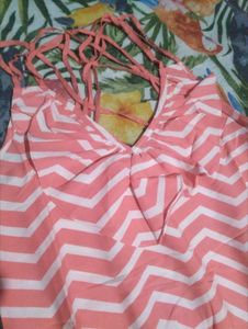 Coral Chevron Tank Top
