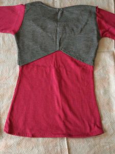 Cute Pink &amp; Grey Toddler Dress