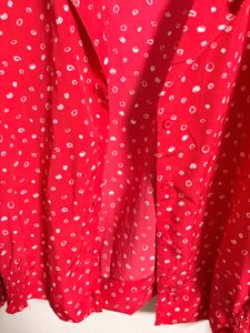 Red Polka Dot Blouse