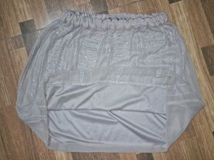 Sparkly Mesh Mini Skirt