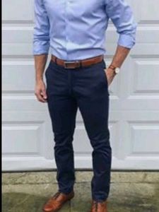 blue colour formal pant man