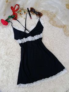 Black Laced Nightdress