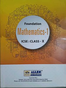 Foundation Mathematics-1 ICSE Class X