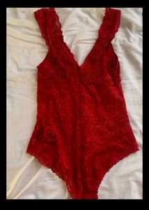 Red Lace Bodysuit
