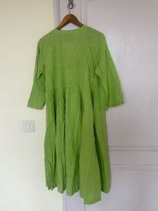 Vibrant Green Embellished Kurta Set