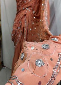 crepe aari hand work saree very beautiful 😍
