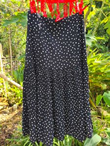beautiful polka dots knee length dress