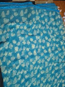 Beautiful Blue Floral Saree