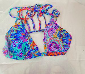 Vibrant Paisley Print Bikini Top