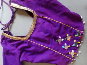 Vibrant Purple Embroidered Blouse