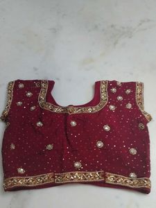 Maroon Embellished  Blouse