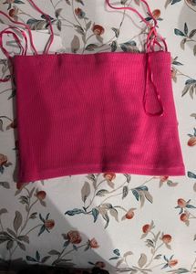 zara Ribbed Spaghetti Strap Crop Top (with tag)