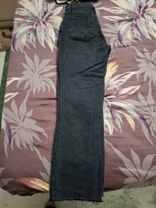 Charcoal High-Rise Straight Jean