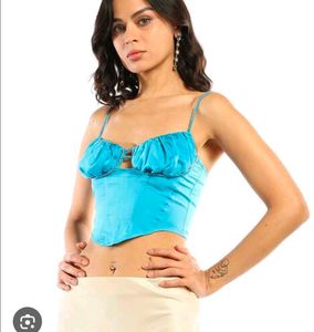 Blue Corset Style Top