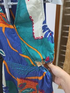 Vibrant Print Sleeveless Midi Dress