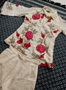 Embroidered Kurta Set with Pants