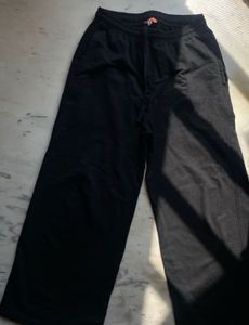 Black Wide-Leg Lounge Pants