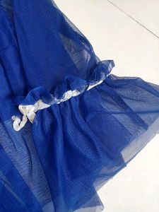 Royal Blue Sheer Mesh Top