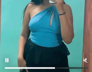 Blue Halter Top