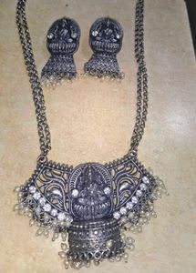 Antique Lakshmi Jhumka Necklace Set