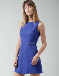 Newlook Blue Sleeveless Sheath Dress