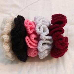large  size crochet  scrunchies