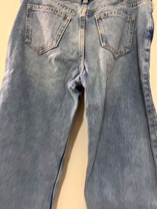 M&amp;S Light Wash Wide Leg Jeans