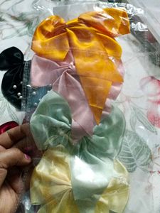 Assorted Satin Bow Hair Clips
