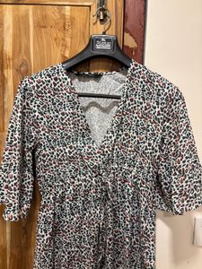 Chic Leopard Print V-Neck Dress