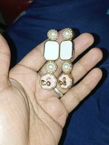 Chic Pearl &amp; Enamel Flower hairclip