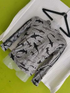Shark Print Hoodie