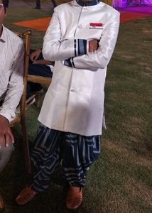 white ban coller with dhoti boys