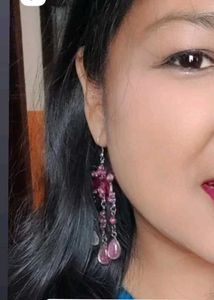 Pink Long Earrings Pair