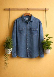 Denim Button-Down Shirt