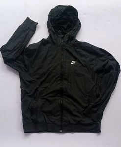 Vintage Nike Black Hooded Windbreaker Jacket