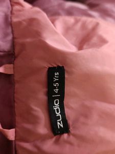 Zudio Girls Pink Puffer Jacket