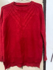 Cozy Red Knit Sweater