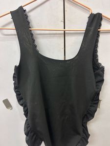 black lace bralet top