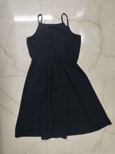 Girls Black California Graphic Dress