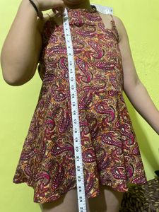 Boho Paisley Print Mini Dress