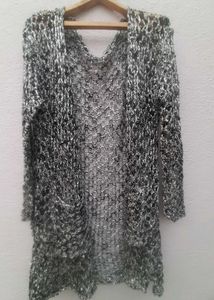 Stylish Crochet Sequin Cardigan