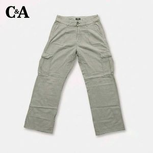 C&A 'Pleated Utility' Wide-Leg Cargo Pants
