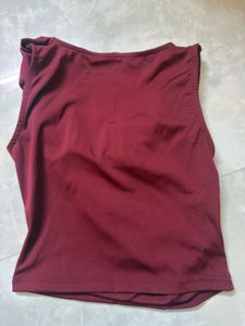 Stylish Maroon Drape Top
