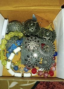 Oxidized Jhumka & Bracelet Set